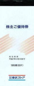 東武ストア 株主優待券（100円券×80枚綴り）_課税対象商品