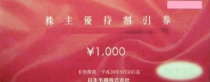 日本毛織（ニッケ）株主優待券 1,000円券