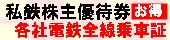 私鉄株主優待券お得各社電鉄全線乗車証