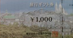 小田急トラベル 旅行ギフト券 1,000円券