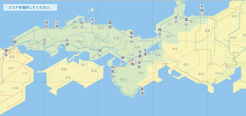jR西日本路線図