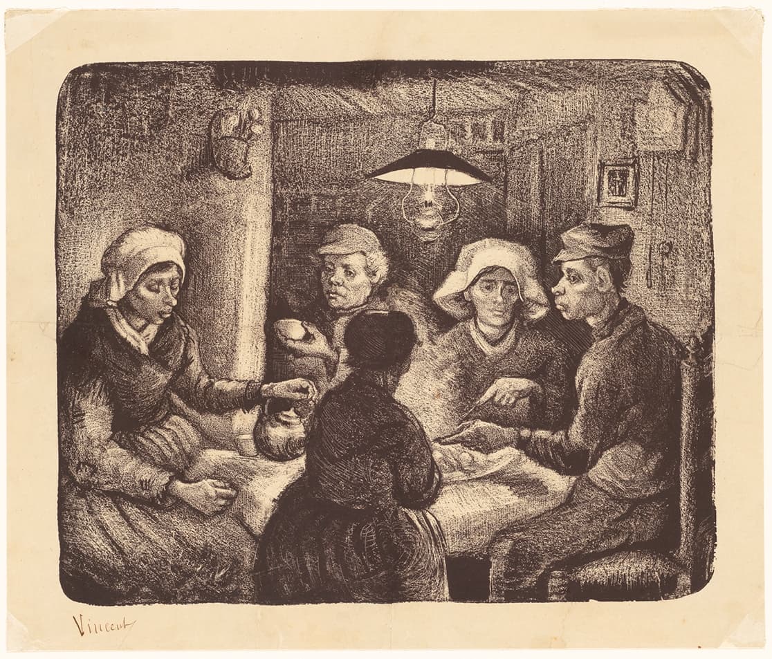 《ジャガイモを食べる人々》（1885