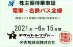 名古屋鉄道(名鉄)株主優待(定期型)電車・バス全線 2021年6月15日期限