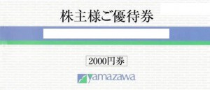 ヤマザワ株主優待冊子 100円×20枚綴り_課税対象商品