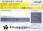 ANA（全日空）株主優待券 ＜2021年12月1日〜2022年11月30日期限＞イエロー