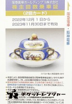 阪急阪神ホールディングス（阪急阪神HD）株主優待乗車証 2回カード 2023年11月30日期限