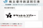 JR西日本株主優待券  ＜2023年7月1日〜2024年6月30日期限＞_課税対象商品