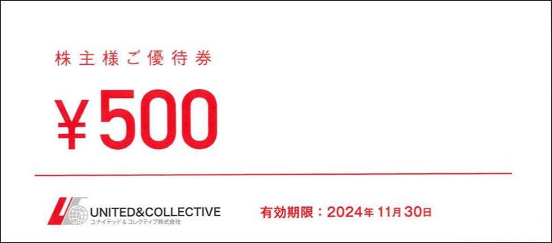 ユナイテッドコレクティブ 株主優待券 30000円分（ユナイテッド