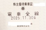 東急電鉄株主優待（定期型）電車全線 2025年11月30日期限