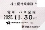 西武鉄道株主優待（定期型）電車・バス全線 2025年11月30日期限