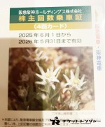 阪急阪神ホールディングス（阪急阪神HD）株主優待乗車証 4回カード 2026年5月31日期限
