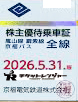 京福電気鉄道株主（定期型）電車バス全線  2026年5月31日期限