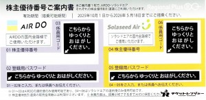 リージョナルプラス【SNJ（ソラシドエア）/AIR DO（エアドゥ）】株主優待券 ＜2025年10月1日〜2025年5月18日期限＞_課税対象商品