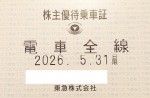 東急電鉄株主優待（定期型）電車全線 2026年5月31日期限