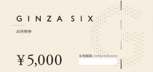 ギンザシックス（GINZA　SIX）お買物券 5000円