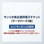 サンリオ株主優待電子チケット(テーマパーク1枚【ご利用はSanrio+会員登録必須】) 2027年1月31日期限(※買取はサンリオから送られた状態のまま 未開封のみ)
